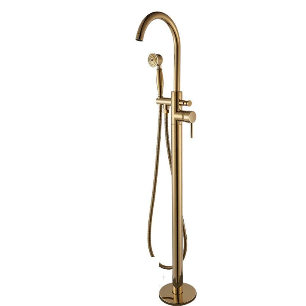 Robinet de baignoire à griffe or rose pour rénover une salle de bain rétro