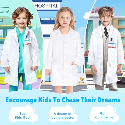 Disfraz de Doctor para Niños con Bata y Estetoscopio miniatura 5