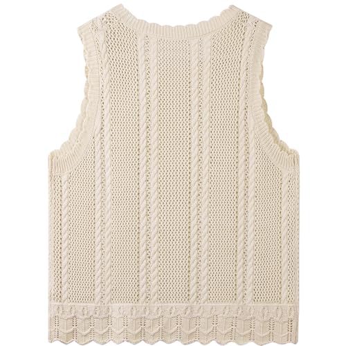 Crochet Vests for Women Summer Beach Vacation Clothes Lightweight Knit Sleeveless Sweater Vest Cover Up Tank3