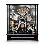 【五月人形】【端午の節句】12号直江兼続公黒三品付オルゴール付ケース：嘉房作【武将兜ケース】【兜ケース】