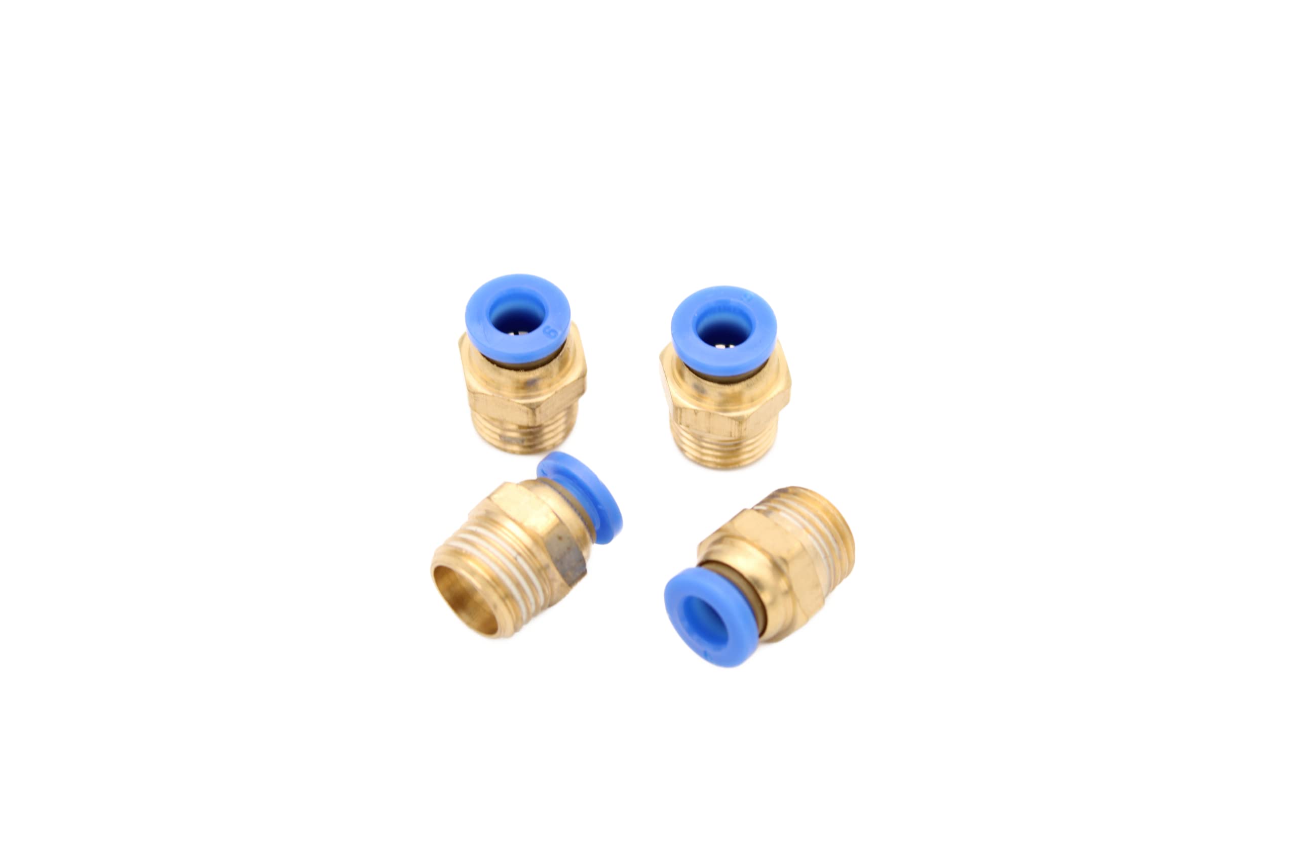 Pneumatische steekschroefverbinding 3/8 op 6mm 4 stuks push in persluchtaansluiting steekaansluiting industriële kwaliteit