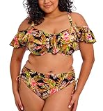 Elomi Damen Tiger Valley Uw Top Bikini, Schwarz, 42H