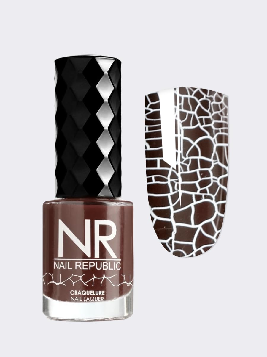 Gel Nail Polish Cracked Craquelure (Brown, 10 ML)-image-0