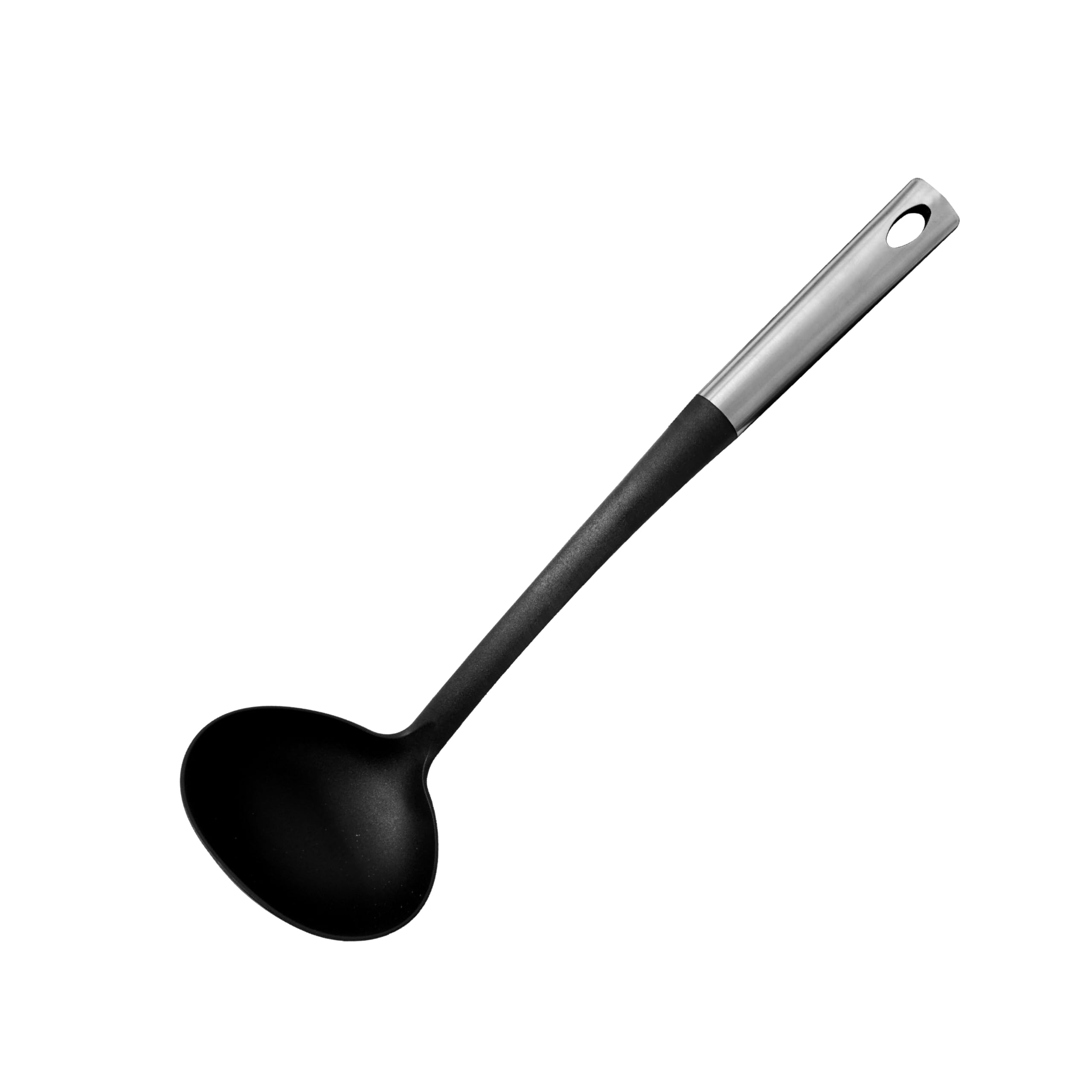 Fackelmann ORIGIN Soup Ladle, Soup Serving Spoon, Cooking Spoon, Plastic Function Head, Stainless Steel Handle
