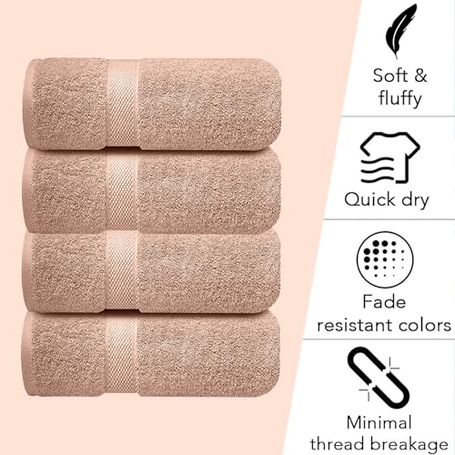 Image of Sulfar 100% Combed Cotton, Quick Drying Highly Absorbent, Luxury Hand Towel Set (Pack of 4, 40 X 70 cm) Nature Lux