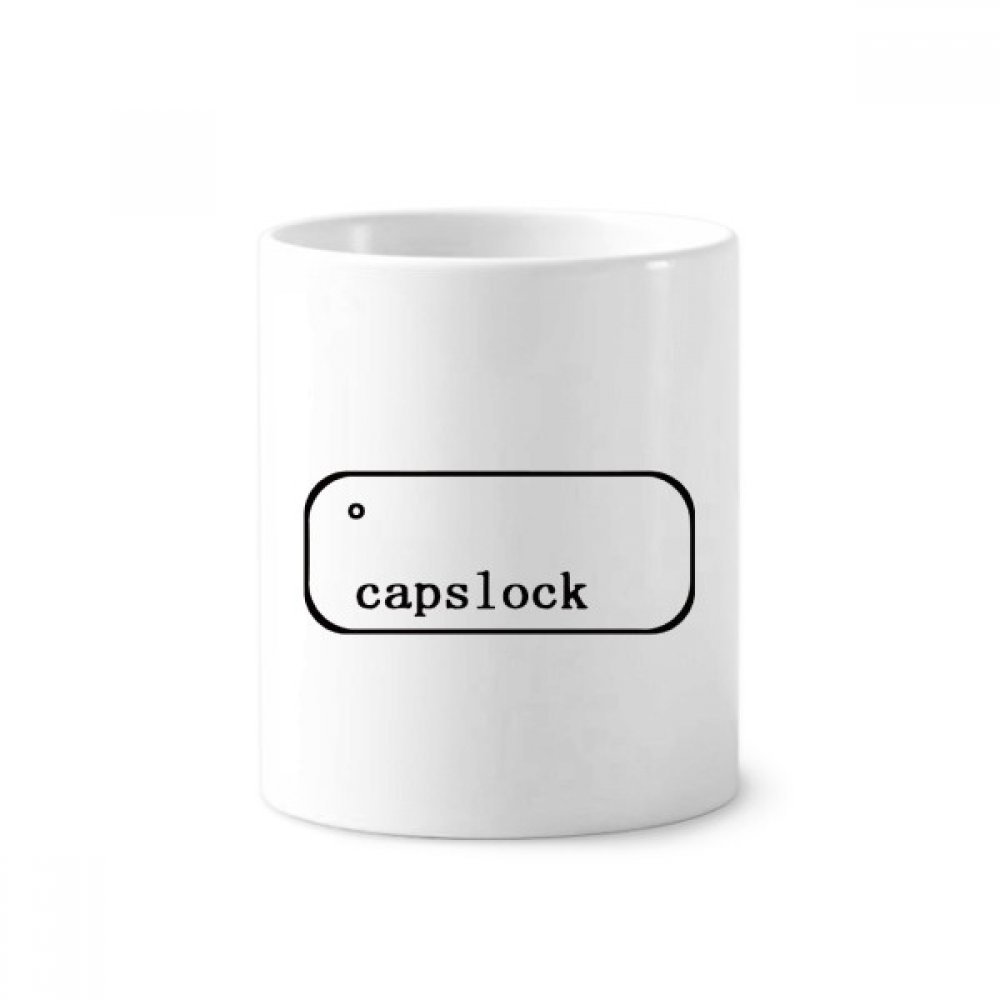 Clavier capslock céramique cadeau original tasse blanche originale - 3