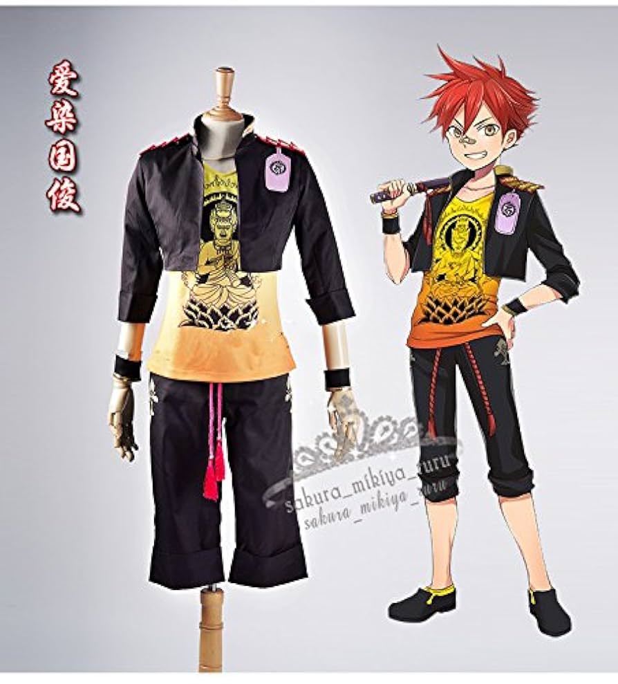 刀剣乱舞　愛染国俊　戦闘衣装＋ウィッグ（おまけ）　コスプレ　衣装　M 愛染国俊 衣装｜COSONSEN コスプレ通販