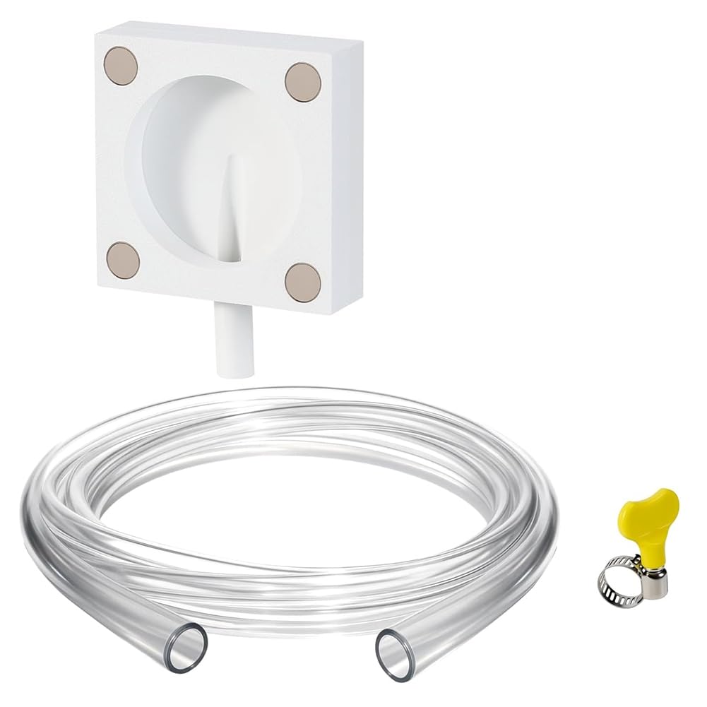 Hndhbfgrt Magnetic Window AC Drain Kit 12-Foot Clear Condensate Hose for Window & Mini Split Units Magnetic Adapter