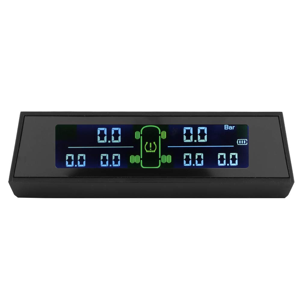 Aukson Sistemi di monitoraggio della Pressione dei Pneumatici Rilevatore TPMS di Carica Solare con sensore Esterno LCD 6 per