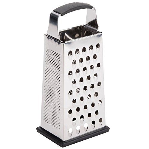 Image of TableCraft SG205BH, Cash & Carry Back Of The House Box Grater, Large 9 inch Size, 4-Sided Tapered Design, Anti-Slip Base, Dishwasher Safe, Stainless Steel, Ideal for Shredding Veggies and Grating Cheese