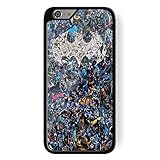 batman logo collage art for iPhone 6 Plus/6s Plus Black case