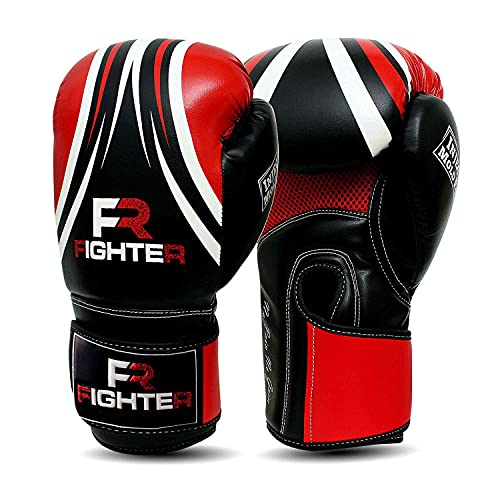 Fighter Boxing Gloves Perfect For Mma Training, Punching Bag, Kickboxing, Muay Thai Boxing Gloves For Men, Women And Adult (Red/Black, 14 Oz) #TOP22