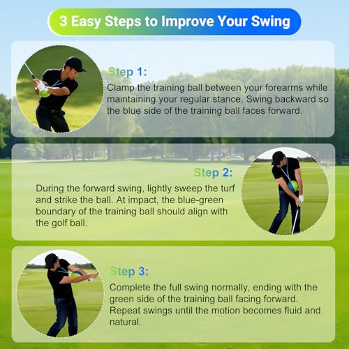 Entraîneur de swing de golf et balle d'exercice bicolore - 5