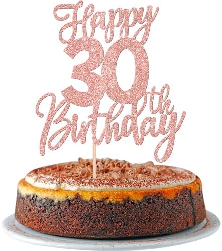 SYKYCTCY 1 Pack Happy 14th Birthday Cake Topper Black Glitter Cheers to 14 Years Birthday Cake Pick 14 Fabulous Cake Decoration for Happy Birthday Theme Anniversary Party Supplies