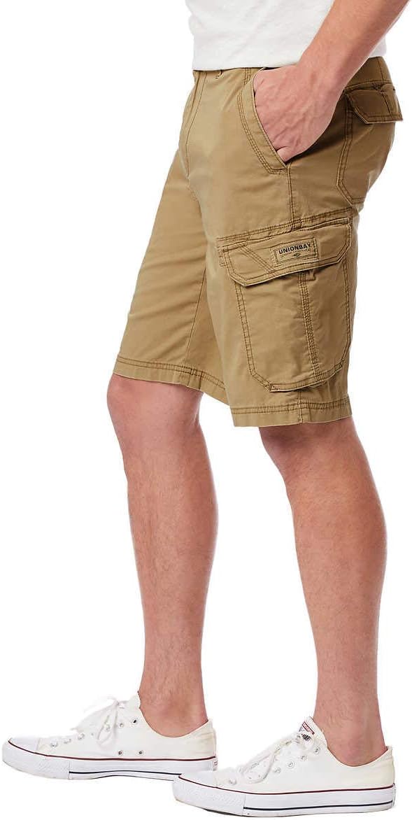 UNIONBAY Mens Lightweight Cargo Shorts with Comfort Stretch (42, Grain 2020)
