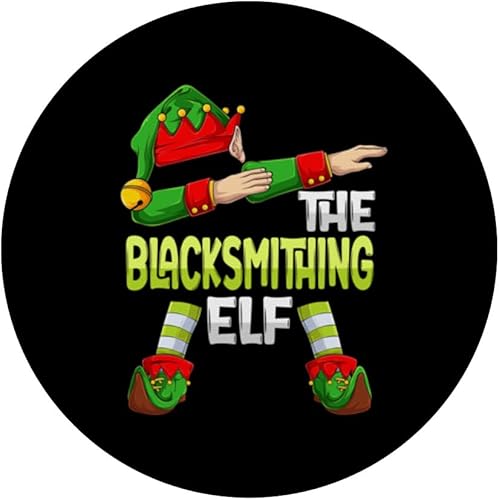 Miniatura 3 de Dabbing Elf Christmas Blacksmith The Blacksmithing Elf PopSockets Standard PopGrip