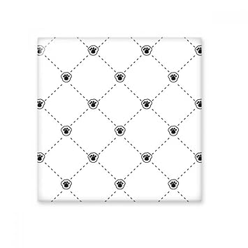 DIYthinker Cat Paw Print Square Simple Protect Animal Ceramic Bisque Tiles For Decorating Bathroom Decor Kitchen Ceramic Tiles Wall Tiles Small Small Multi