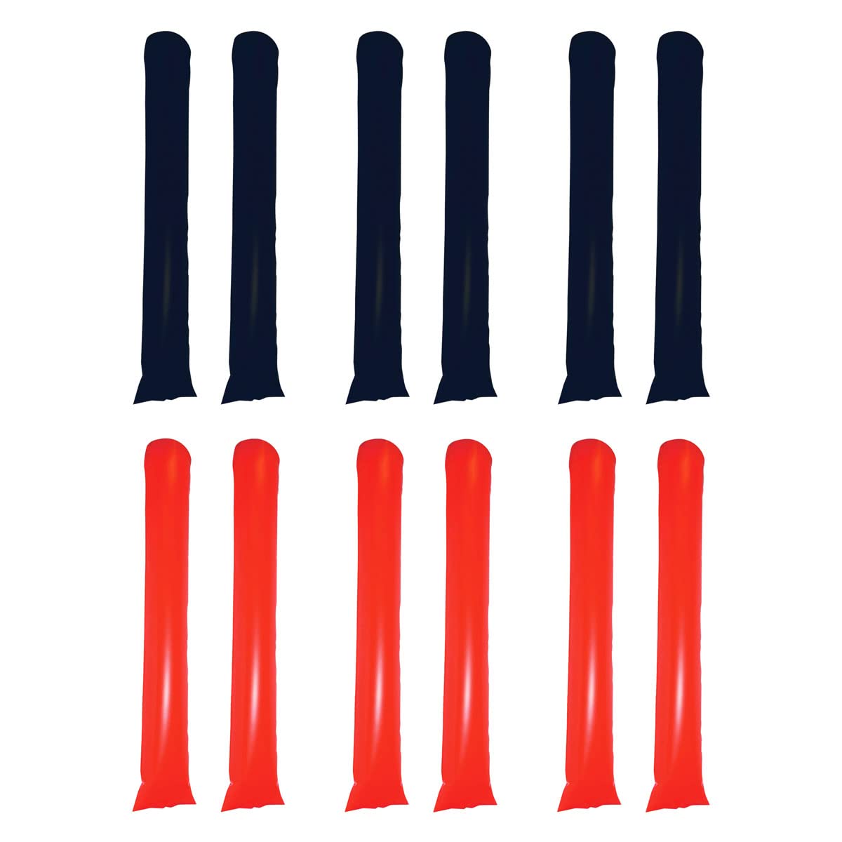 Anderson's 12-Piece Black and Red Cheer Stick Set, 4 Inches x 23 Inches, Fan Gear, Noisemakers, Homecoming, Holidays, Sports Fan Gear,School Spirit, Football Cheerleader Accessories