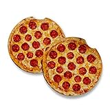 Pepperoni Pizza Pie. Car Coasters for drinks Set of 2. Perfect Car Accessories with absorbent...