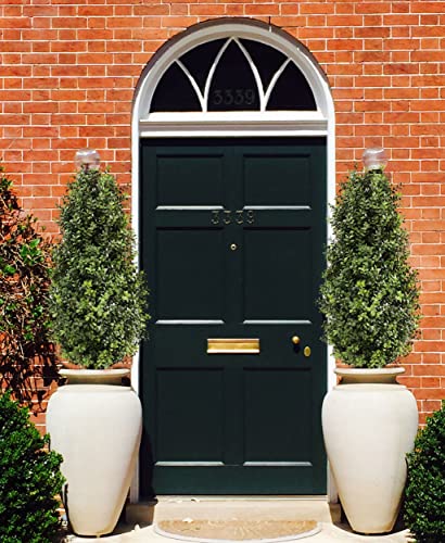 Hn Hold Nature Artificial Topiary Boxwood Tree,Faux Shrub,Includes Black Plastic Pot,2 Packs Fake Trees,Home Decor For Indoor And Outdoor,Faux Plants Outdoor,Artificial Greenery Set,35Inch #TOP2