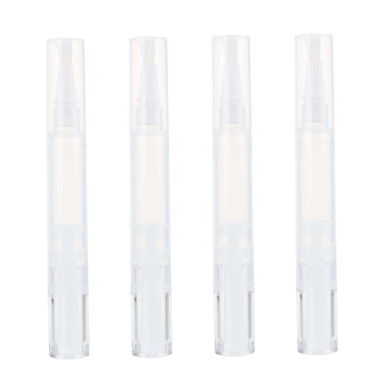 FRCOLOR 3sets Empty Lip Oil Tubes Concealer Pens Brush Applicators Flexible Leakproof Portable 4pcs*3