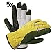 Produktbild planto Leder-Gartenhandschuhe Flex, Gr. 8, Profi Arbeitshandschuhe aus bestem Rindsleder, Thornproof Gloves (5 Paar)