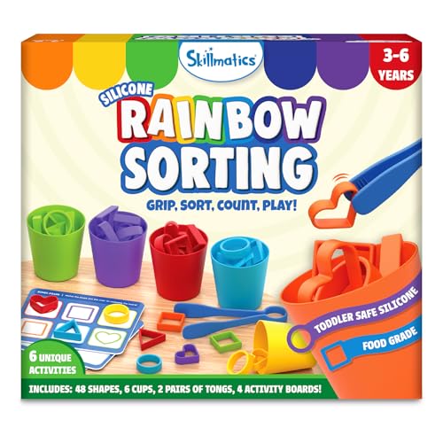 Skillmatics Silicone Rainbow Sorting Game - Learning & Educational Toy,