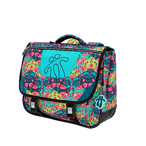 TOTTO - Mochila Escolar, Modelo Tijeras, Cartera Escolar, Capacidad 15 litros, 3 Compartimentos, Espaldar Ergonómico con Flujo de Aire, Correas en S para Mayor Comodidad, Estampado Flores Multicolor