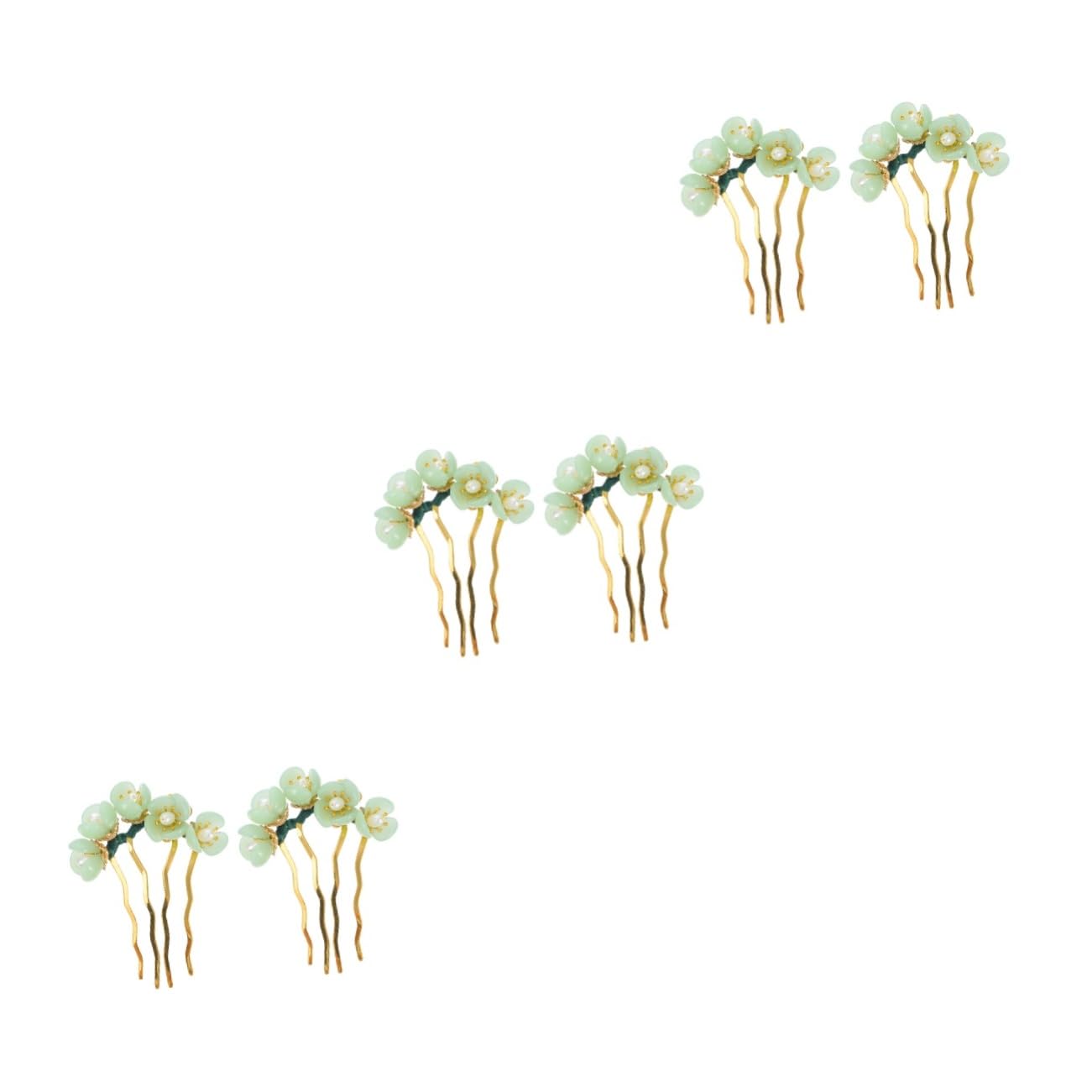 FRCOLOR 6 Pcs Hairpin Japanese Hair Pin Chinese Chopsticks Japandi Decor Flower Chignon Pin Bun Hair Pieces for Women Jade Hair Piece Decorative Hairpin Hair Accessories Retro Hairpins