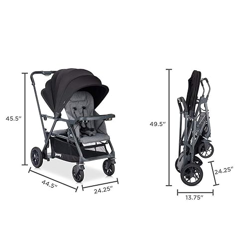 Miniatura 7 de JOOVY Caboose S - Cochecitos de bebé estándar Negro black Melange Negro (black Melange), Gris Melange
