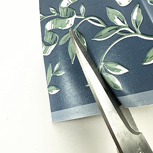 Ssamall 10Meters Vintage Wallpaper Border Peel & Stick Wall Borders Bathroom Kitchen Decor Sticker (Dark Blue) #TOP4
