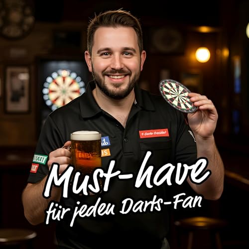 Creatastic - Dart Zubehör Untersetzer Gläser 12 Stück – Bierdeckel lustig mit Dartscheibe & Spruch – Dart Geschenke für Männer, Darts Glasuntersetzer, Bierdeckel Pappe, Durchmesser 10,7 cm