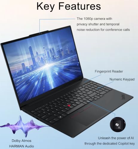 Image of Lenovo ThinkPad E16, 16 inch Touchscreen, AMD Ryzen 7 250, 64GB DDR5, 2TB SSD