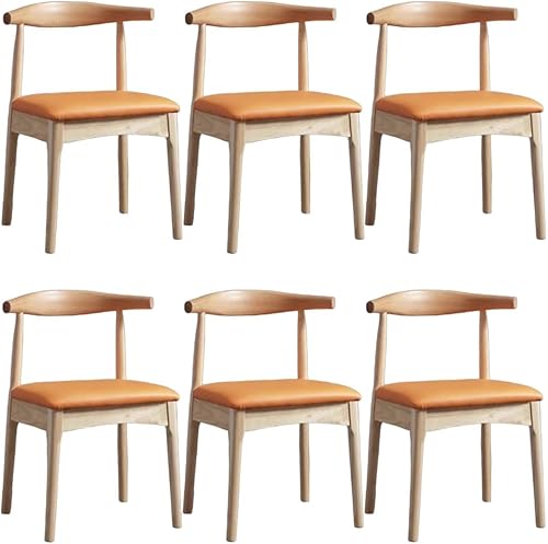 YVYKFZD Solid Wood Dining Chairs Set, Armless Kitchen Chairs, Upholstered Dining Room Chair with Curved Back, Leisure Comfy Side Chair, for Living