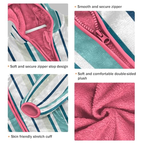 GuoChe Colored Stripes Boys Hooded Fleece Jacket3