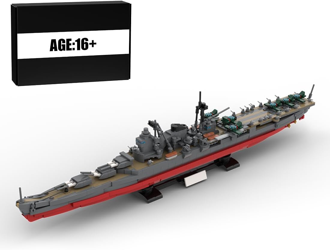1/300 Scale USS Johnston Destroyer Military Building Blocks Set for Adults, Collectible Army Model and Display Toys for Christmas and Birthday Gifts (654PCS)
