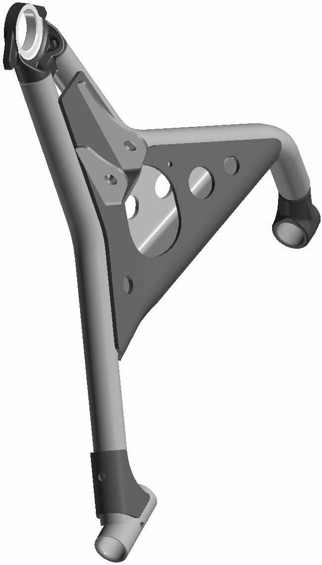 Polaris 1018819-458 WELD CTRL AM UPPER FRONT RIGHT HAND 50 BLACK RZR 900