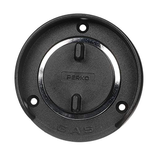 Seachoice Deck Mount Gas Fill Plate W/ Plastic Cap, Chrome-Plated Zinc, Includes Ground Screw And Cap Tether Strap #TOP30