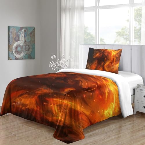 Parure housse de couette Lion imprimé 3D haute définition 135x200cm - 5