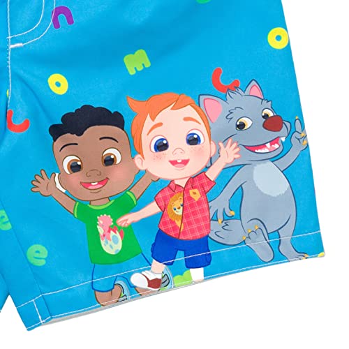 Cocomelon Nico Tomtom Mochi Jj Wally Cody Toddler Boys Rash Guard And Swim Trunks Outfit Set Tie Dye Blue 4T #TOP6