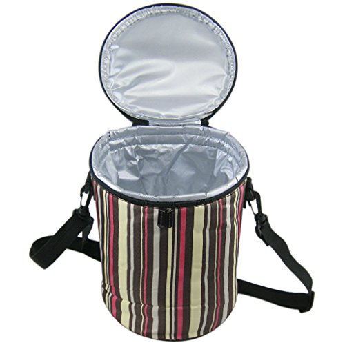 Ultra spessa rotonda cilindro borsa termica porta