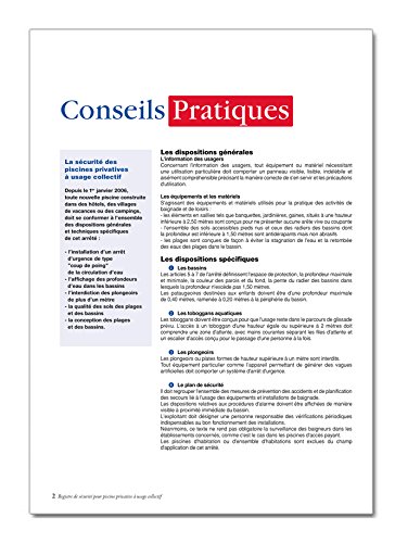 Registre Piscine Privative Usage Collec. - P012
