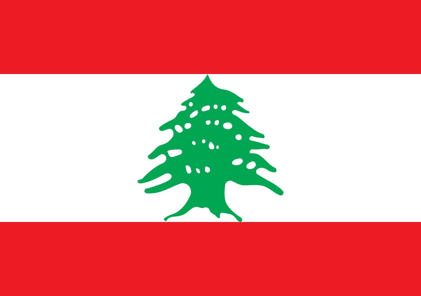Drapeau Liban 70x100cm - Petit drapeau paysage horizontal 0.7m²