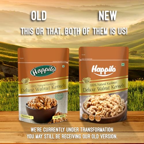 Image of Happilo Premium Kashmiri Walnut Kernals 200g (Pack of 4) | Walnuts without Shell | Akhrot Giri | Dry Fruits, Healthy Snacks | Natural Walnut Kernels | Rich in Protein, Antioxidants & Source of Omega-3