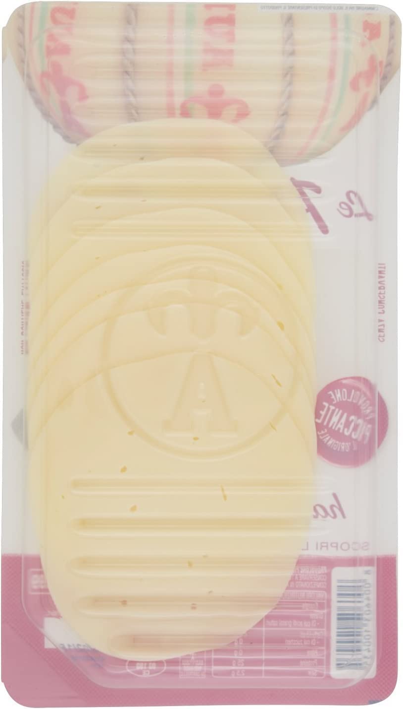 Auricchio Le Provolizie Provolone Piccante Lot de 6 fromages épicés en tranches avec lait 100 % italien 100 g