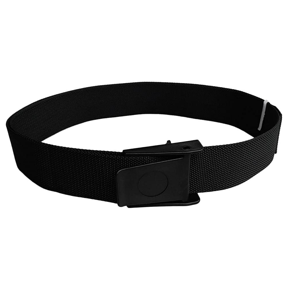 Juego de 3 cinturones de peso pesado con hebilla de plástico, color negro, 150 cm