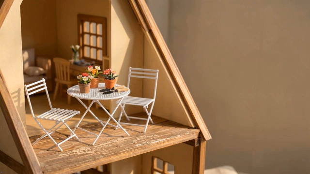 Amazon.com: Miniature Dollhouse Furniture 1 12 Scale Bistro Set