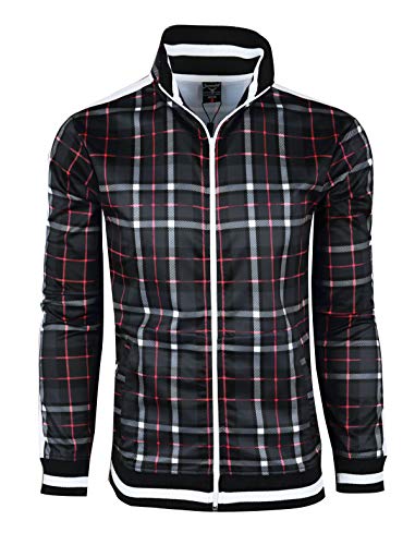 Image of SCREENSHOT-TRACK JACKET Mens Urban Hip Hop Premium Track Jacket - Slim Fit Side Taping Sportswear Urbanwear Streetwear Top