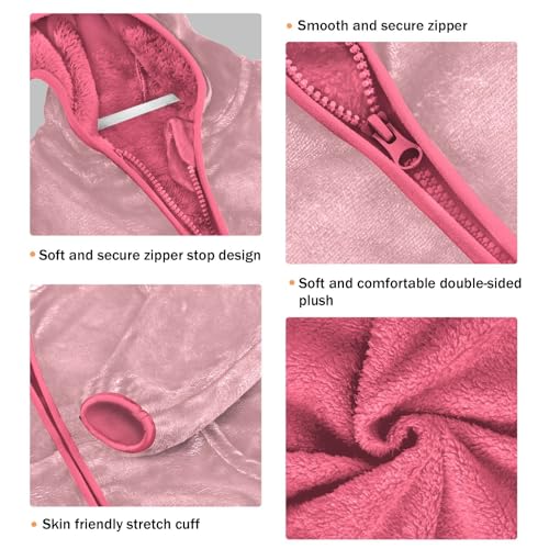 GuoChe Light Pink Fleece Jacket Baby Boy3