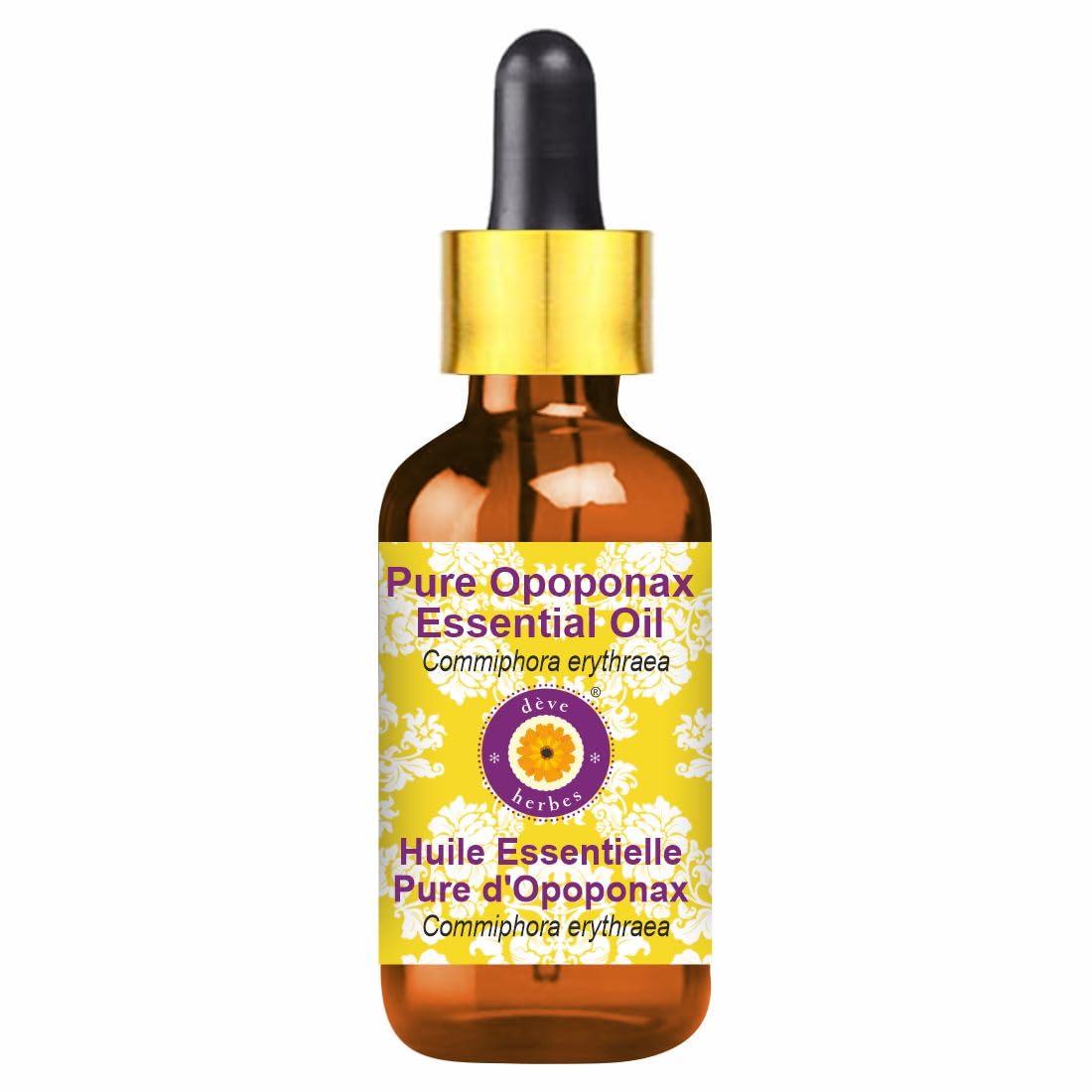 dève herbes Pure Opoponax Essential Oil (Commiphora erythraea) with Glass Dropper Natural Therapeutic Grade Steam Distilled 30ml (1 oz)